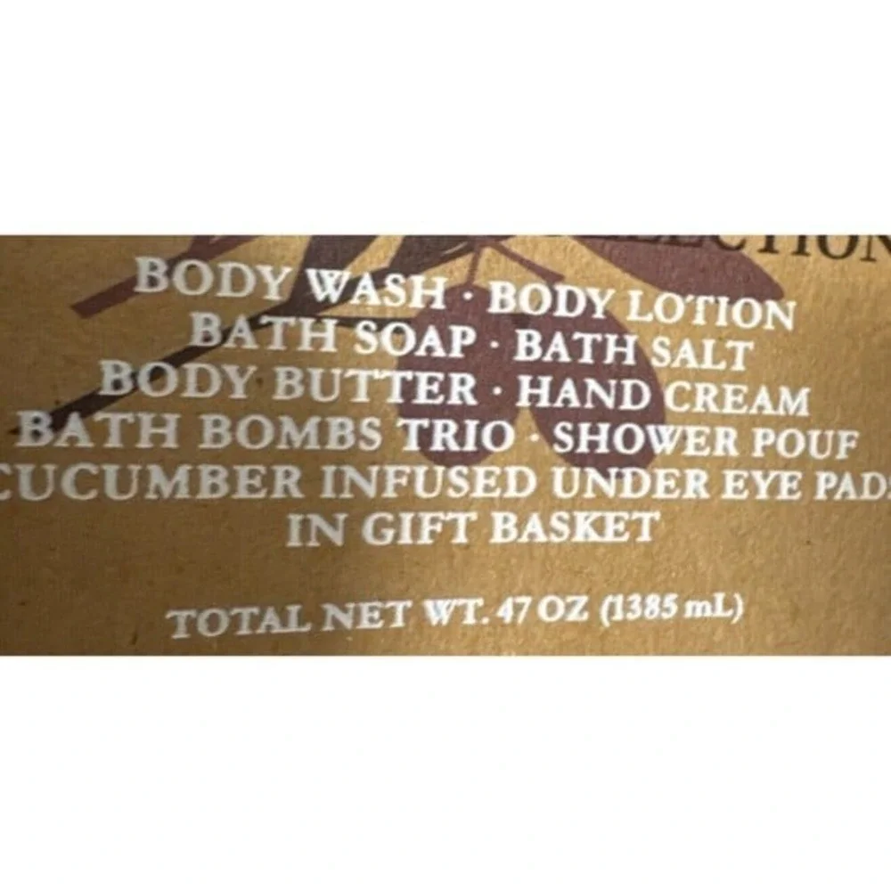 NIB TUSCAN HILLS 10PC BODY CARE SET FRENCH LAVENDER SPA GIFT BASKET‎ SET 47 Oz.